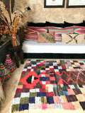 Vintage Moroccan BOUCHEROUITE rug BE423- 210 x 145 cm /6.9 x 4.8 FT