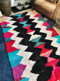 Vintage Moroccan BOUCHEROUITE rug BE430- 235 x 138 cm /7.7 x 4.5 FT