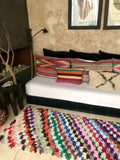 Vintage Moroccan BOUCHEROUITE rug BE444- 210 x 82 cm /6.4 x 2.7 FT