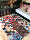 Vintage Moroccan BOUCHEROUITE rug BE423- 210 x 145 cm /6.9 x 4.8 FT