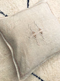 Cactus silk cushion Beige/grey