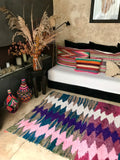 Vintage Moroccan BOUCHEROUITE rug BE448- 240 x 140 cm /7.9 x 4.6 FT