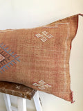 Large cactus silk cushion Faded peach