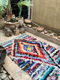 Vintage Moroccan BOUCHEROUITE rug BE437- 245 x 130 cm /8 x 4.3 FT