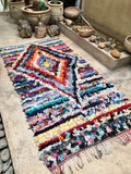 Vintage Moroccan BOUCHEROUITE rug BE437- 245 x 130 cm /8 x 4.3 FT