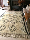 Vintage Moroccan BENI OUARAIN rug BO131 -275 x 200 cm/9' x 6'6"