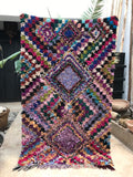 Vintage Moroccan BOUCHEROUITE rug BE440- 180 x 106 cm /5.9 x 3.5 FT
