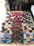 Vintage Moroccan BOUCHEROUITE rug BE423- 210 x 145 cm /6.9 x 4.8 FT