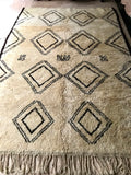 Vintage Moroccan BENI OUARAIN rug BO131 -275 x 200 cm/9' x 6'6"