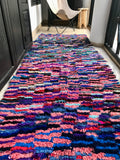 Vintage Moroccan BOUCHEROUITE rug BE436- 270 x 103 cm /8.8 x 3.4 FT