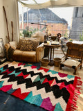 Vintage Moroccan BOUCHEROUITE rug BE430- 235 x 138 cm /7.7 x 4.5 FT