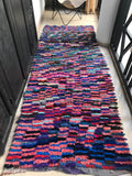 Vintage Moroccan BOUCHEROUITE rug BE436- 270 x 103 cm /8.8 x 3.4 FT