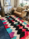Vintage Moroccan BOUCHEROUITE rug BE430- 235 x 138 cm /7.7 x 4.5 FT