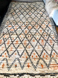 Vintage Moroccan BENI OUARAIN rug Orange BO124 325 x 185 cm / 10.6 x 6 FT