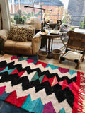 Vintage Moroccan BOUCHEROUITE rug BE430- 235 x 138 cm /7.7 x 4.5 FT