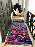 Vintage Moroccan BOUCHEROUITE rug BE436- 270 x 103 cm /8.8 x 3.4 FT