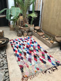 Vintage Moroccan BOUCHEROUITE rug BE434- 245 x 119 cm /8 x 3.4 FT