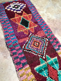 Vintage Moroccan BOUCHEROUITE rug BE421- 262 x 60 cm /8.6 x 2 FT