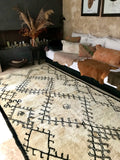 Vintage Moroccan BENI OUARAIN rug BO116 -345 x 184 cm / 11'3" x 6'