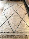 Moroccan BENI OUARAIN rug BO178 - 273 x 172 cm/ 9 x 5.6 FT