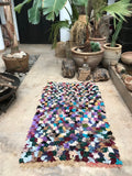 Vintage Moroccan BOUCHEROUITE rug BE441- 163 x 93 cm /5.3 x 3 FT