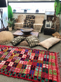 Vintage Moroccan BOUCHEROUITE rug BE429- 250 x 110 cm /8.2 x 3.6 FT
