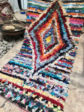 Vintage Moroccan BOUCHEROUITE rug BE437- 245 x 130 cm /8 x 4.3 FT