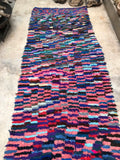 Vintage Moroccan BOUCHEROUITE rug BE436- 270 x 103 cm /8.8 x 3.4 FT
