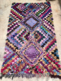 Vintage Moroccan BOUCHEROUITE rug BE440- 180 x 106 cm /5.9 x 3.5 FT