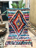 Vintage Moroccan BOUCHEROUITE rug BE437- 245 x 130 cm /8 x 4.3 FT