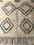 Vintage Moroccan BENI OUARAIN rug BO131 -275 x 200 cm/9' x 6'6"