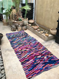 Vintage Moroccan BOUCHEROUITE rug BE436- 270 x 103 cm /8.8 x 3.4 FT