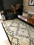 Vintage Moroccan BENI OUARAIN rug BO116 -345 x 184 cm / 11'3" x 6'