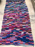 Vintage Moroccan BOUCHEROUITE rug BE436- 270 x 103 cm /8.8 x 3.4 FT