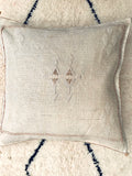 Cactus silk cushion Beige/grey