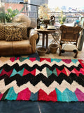 Vintage Moroccan BOUCHEROUITE rug BE430- 235 x 138 cm /7.7 x 4.5 FT