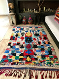 Vintage Moroccan BOUCHEROUITE rug BE313 - 235 x 136 cm / 7'7" x 4'5"