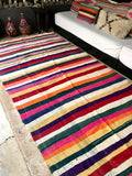 Vintage Moroccan berber KILIM blanket K19 - 370 x 160 cm /12 x 5.2 FT