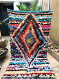 Vintage Moroccan BOUCHEROUITE rug BE437- 245 x 130 cm /8 x 4.3 FT