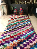 Vintage Moroccan BOUCHEROUITE rug BE444- 210 x 82 cm /6.4 x 2.7 FT