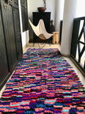 Vintage Moroccan BOUCHEROUITE rug BE436- 270 x 103 cm /8.8 x 3.4 FT