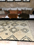 Vintage Moroccan BENI OUARAIN rug BO131 -275 x 200 cm/9' x 6'6"