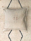 Cactus silk cushion Beige/grey