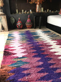 Vintage Moroccan BOUCHEROUITE rug BE448- 240 x 140 cm /7.9 x 4.6 FT