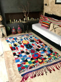 Vintage Moroccan BOUCHEROUITE rug BE313 - 235 x 136 cm / 7'7" x 4'5"