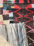 Vintage Moroccan BOUCHEROUITE rug BE423- 210 x 145 cm /6.9 x 4.8 FT