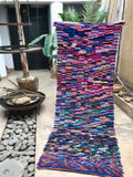 Vintage Moroccan BOUCHEROUITE rug BE436- 270 x 103 cm /8.8 x 3.4 FT