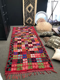 Vintage Moroccan BOUCHEROUITE rug BE429- 250 x 110 cm /8.2 x 3.6 FT