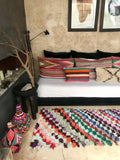 Vintage Moroccan BOUCHEROUITE rug BE444- 210 x 82 cm /6.4 x 2.7 FT