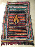 Vintage Moroccan BOUCHEROUITE rug BE445- 174 x 110 cm /5.7 x 3.6 FT